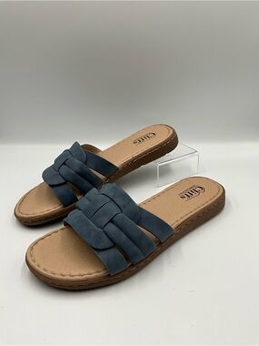 Cliffs White Mountain Sandals Size 9.5 Blue Braided Slide Sandals